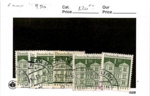 Germany, Postage Stamp, #950 Lot Used, 1966 Architecture (AD)