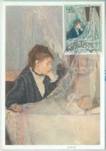 81285 - MONACO - Postal History - MAXIMUM CARD -  ART  Morisot UNICEF 1972