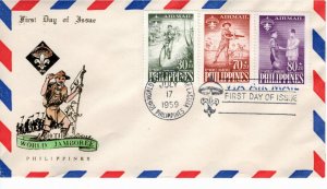 Philippines 1959 Sc CB1-3 FDC-6