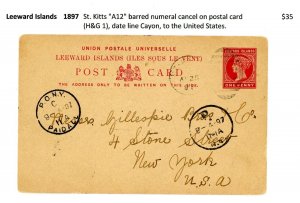 Leeward Islands 1897 Postal Card