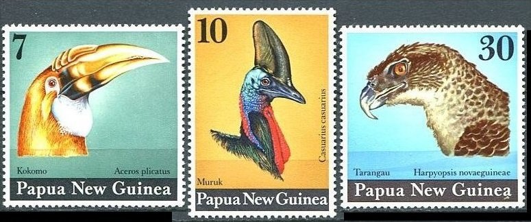 1974 Papua New Guinea 272-274 Birds' heads 10,00 €