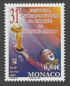 Monaco 2006 Circus Clown VF MNH (2454)