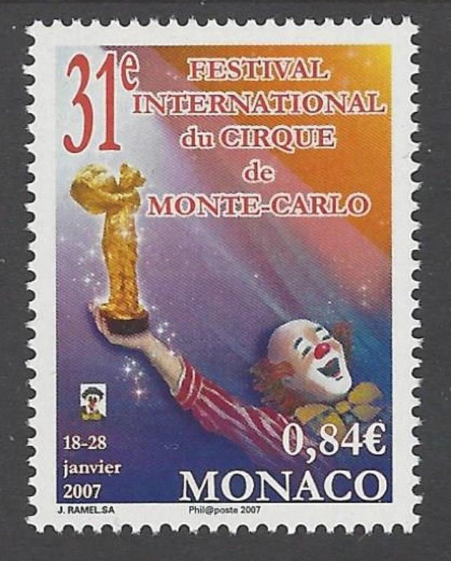 Monaco 2006 Circus Clown VF MNH (2454)