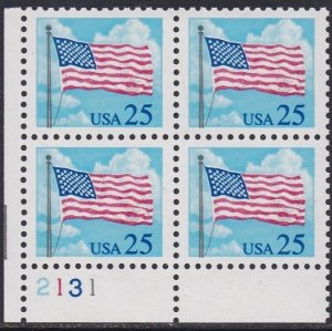 2278 Flag Plate Block MNH