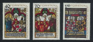 Liechtenstein Heraldic Windows 3v 1979 MNH SG#728-730