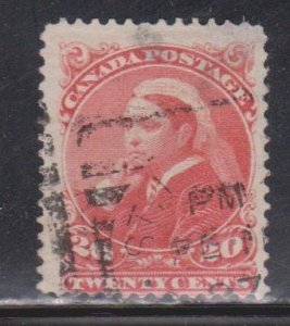 CANADA Scott # 46 Used - QV In Widow's Weeds - Faults On Back - CV $125.00
