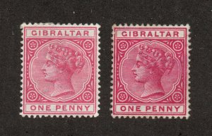 Gibraltar - SG# 9 & 40 MH (rem)  / wmk Crown CA      -    Lot 0325143