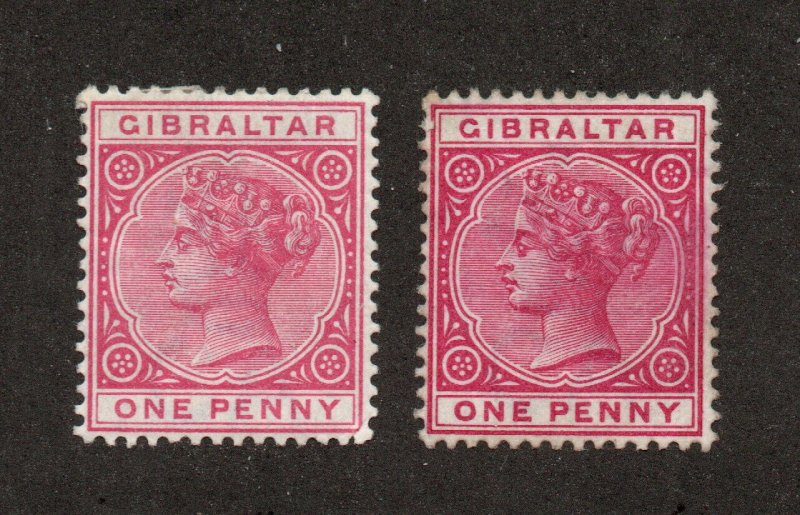 Gibraltar - SG# 9 & 40 MH (rem)  / wmk Crown CA      -    Lot 0325143
