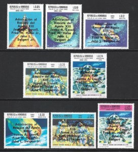 1969 Honduras Lunar Landing Apollo Space Set Overprinted #C454-C458 Fine NH-