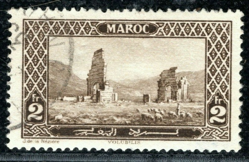 France Colonies MOROCCO Stamp SG.90 2f KEY High Value (1917) Superb Used LIME38