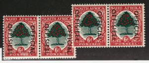 South Africa dual pairs SG #46a F-VF Mint OG SG$7 Nice!...