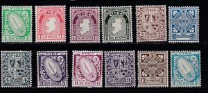 Ireland # 106-117, Definitives, Mint Hinged, 1/3 Cat.