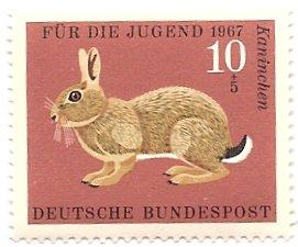Germany B422 (mnh) 10+5pf rabbit