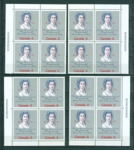 Canada. 1973 Set. 4 Corner Block Margin. Commonwealth Royal Visit Queen. Sc# 620