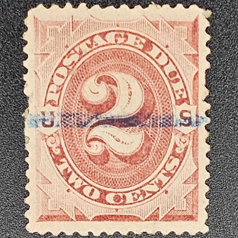 J23 used blue bar cancel center VG-OG-H