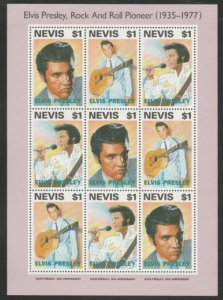 Nevis #777 MNH Sheet of 9 Elvis Presley
