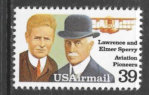 USA C114: 39c Lawrence and Elmer Sperry, MNH, F-VF