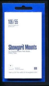 Showgard 106 x 55 Standard Commemorative Plate Block Rotary Press 20 ea Black  