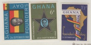 Ghana Scott #86-87-88 Stamp - Mint NH Set
