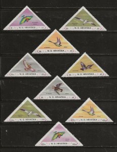 Croatia Lot Of Stamps Issued In Exile - 9 Birds - Not Listed In Scott