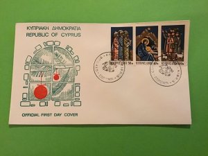 Cyprus First Day Cover Christmas 1971 Stamp Cover R43190