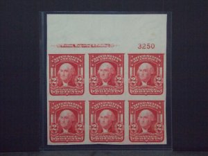 US SCOTT #320 TOP PLATE BLOCK XF OG XXXLH-NH AK 6/3/24