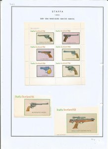 STAFFA - 1982 - Handguns - Sheets - Mint Light Hinged - Private Issue