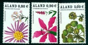 Aland 2007-  Flowers - MNH # 255-257