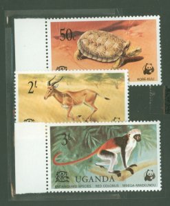 Uganda #176/178-179  Multiple (Animals)