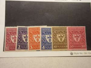GERMANY Scott 212-217, MINT NEVER HINGED, Lot19, Cat $18