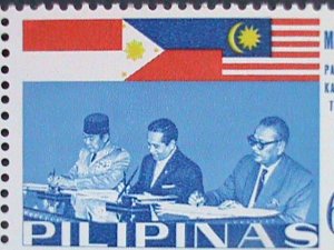 ​PHILIPPINES-1965-SC# 936-8 SIGNING  MANILA ACCORD-MAPILLINDO -MNH BLOCKS- VF