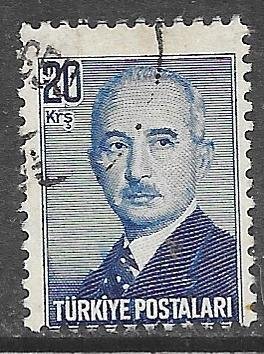 Turkey 972: 20k Ismet Inonu, used, AVG