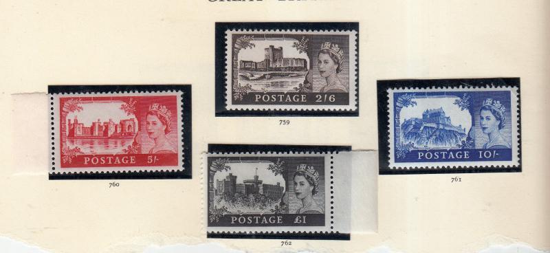 1967-68 WILDING CASTLE SET SG759-SG762 UNMOUNTED MINT 