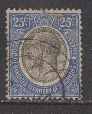 Tanganyika # 33   King George V    25c   1927 (1) VF Used