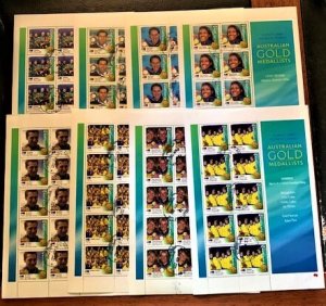 STAMP STATION PERTH - Australia #Olympics 2000 Gold Winners 8 X Sheets of 10 Use