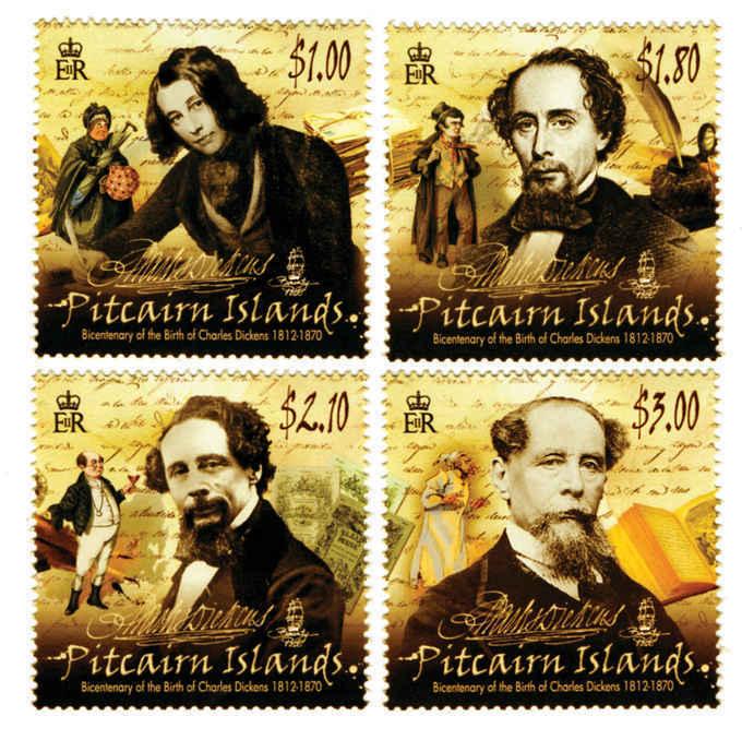 Pitcairn Islands - Charles Dickens - 4 Stamp Set - PIT1208C