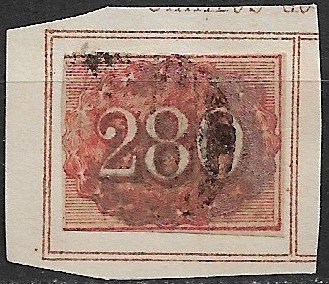 1861 Brazil 39 used on album page paper.