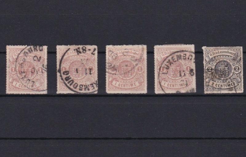 LUXEMBOURG 1859 ROULETTE STAMPS CAT £75+  REF 5687