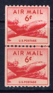 U.S. C41 Coil line pair, very lightly hinged