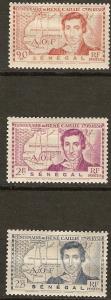 Senegal 188-90 Cer 150-52 MLH VF 1939 SCV $3.75