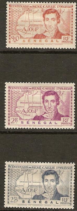 Senegal 188-90 Cer 150-52 MLH VF 1939 SCV $3.75