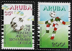 Aruba #59-60 MNH Set - World Cup Soccer