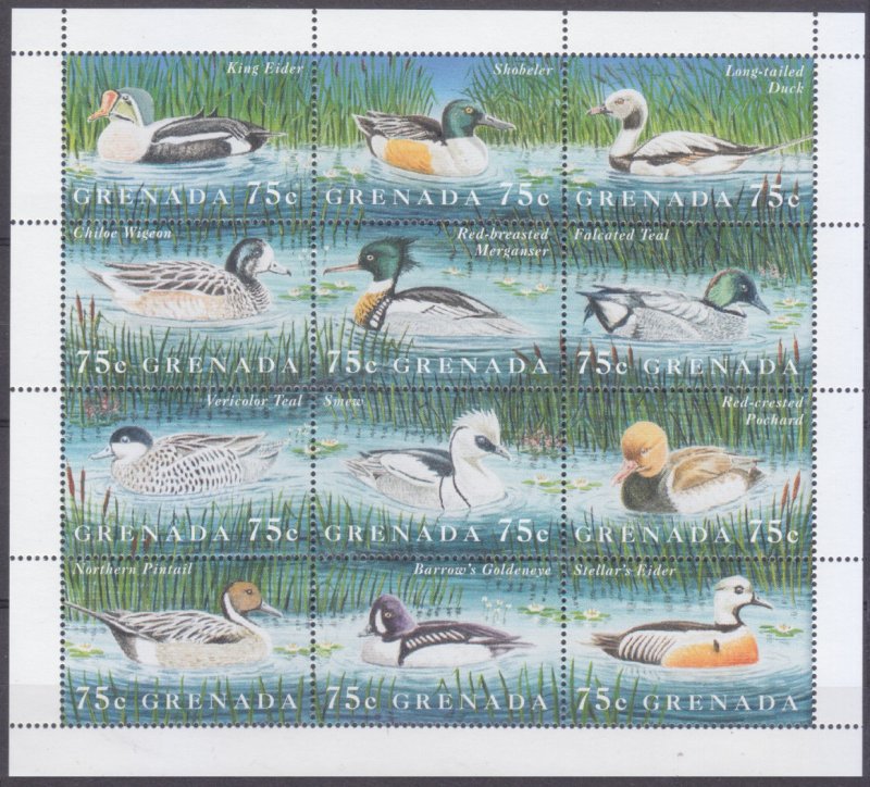 1995 Grenada 2876-2887KL Birds / Ducks 17,00 €