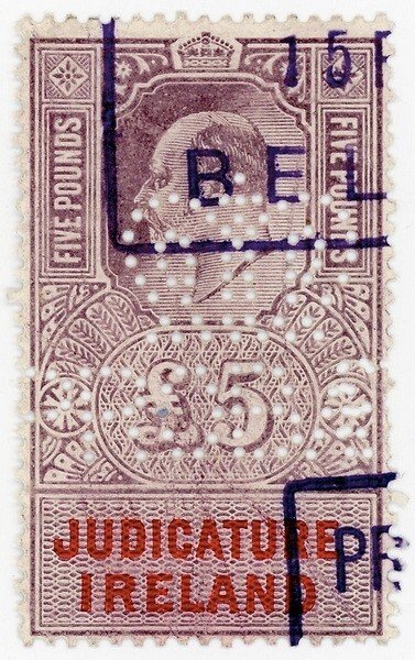(I.B) Edward VII Revenue : Judicature Ireland £5