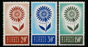 CYPRUS 244-246 MINT NH, EUROPA