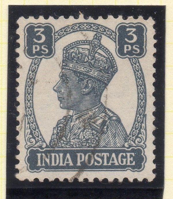 India 1940-43 Early Issue Fine Used 3p. 050743