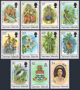 Cayman 452-462,Mnh.mi 456-466. Marine Life 1980.Birds,Fisch,Blumen,Arms,Qe II