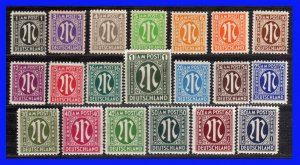 1945 - 46 - Alemania - Zona ocupación - Scott n. 3N01 - 3N20 - MNH -AL- 071 - 02