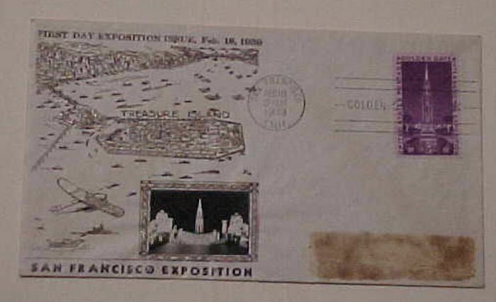 US FDC 1939 SAN FRANCISCO EXPO CROSBY CACHET ADDRESSED
