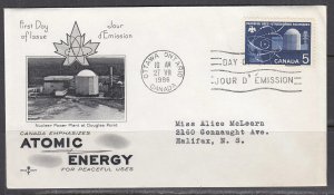 Canada Scott 449 Rose Craft FDC - Atomic Energy